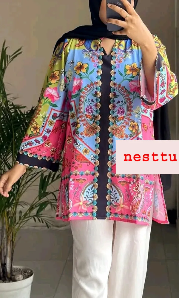 Trendy silk kurti for women in Bangladesh
