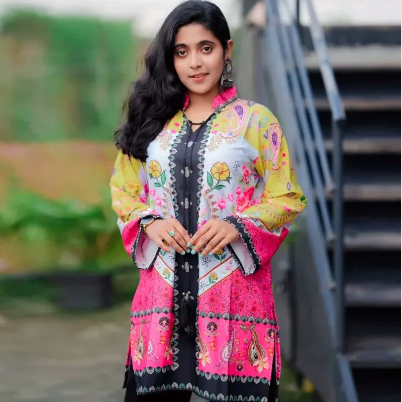 Trendy silk kurti for women in Bangladesh