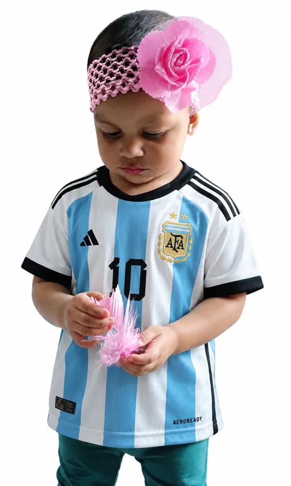 Argentina themed stylish girls dress in Bangladesh