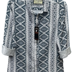 Deep Green With Mix White Stylish Shirt