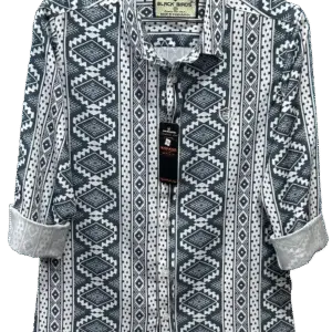 Deep Green With Mix White Stylish Shirt