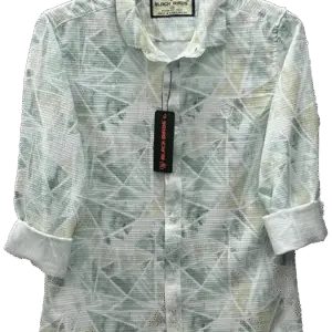 Light Green With White Shade Stylish Shirt